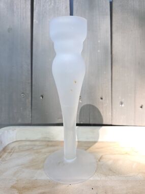 Vintage Pfaltzgraff Frosted Glass Fairy Lamp Base